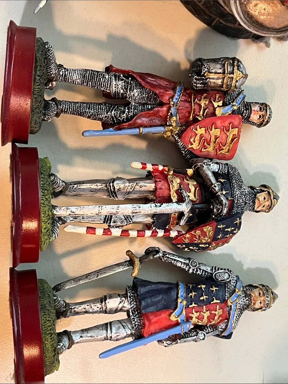 Warriors of the Crusades Set - Blue, Red & Silver Decorative Accents